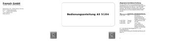Bedienungsanleitung AS 5184 - Frensch.de