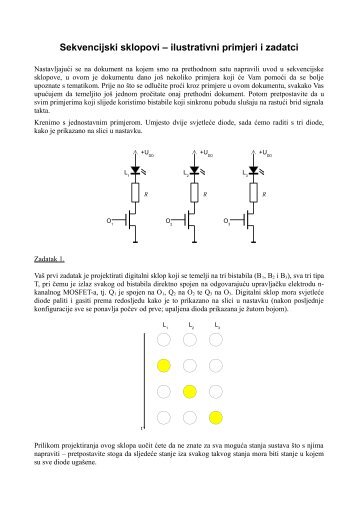 Sekvencijski sklopovi â€“ ilustrativni primjeri i zadatci