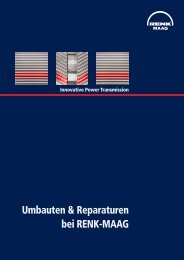Umbauten & Reparaturen bei RENK-MAAG - RENK-MAAG GmbH