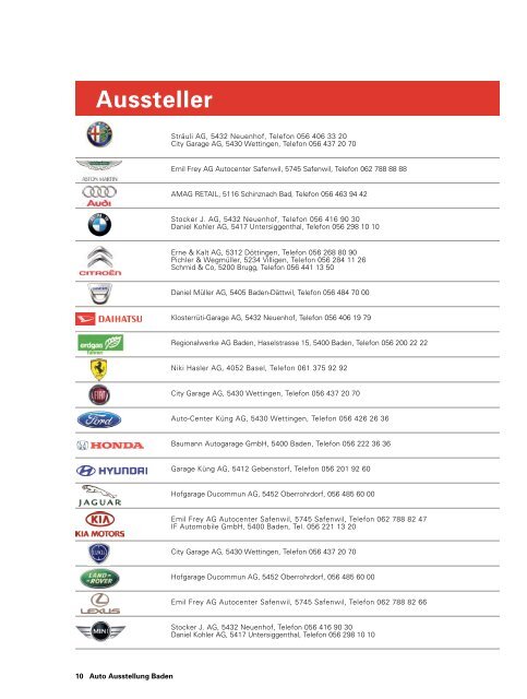 AUTO AUSSTELLUNG BADEN - Regionalwerke AG Baden