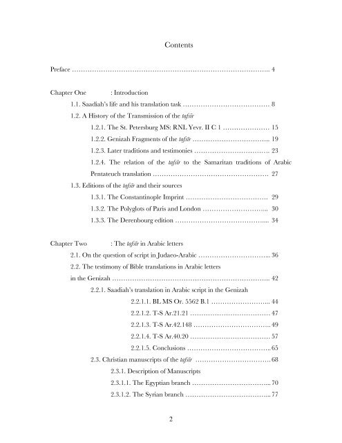 The Transmission of the Judaeo-Arabic Pentateuch Translation of ...