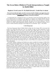 The Seven Rules (Middot) - Kehelat Yahshua Ben Yahweh