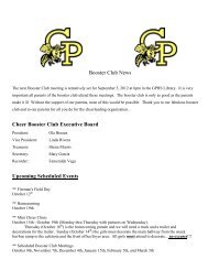 Booster Club Information Letter 2012 - Galena Park Independent ...