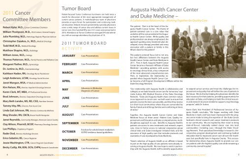 2011 Cancer Program - Augusta Health