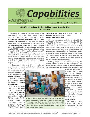 Capabilities 20(2)1-3, spring 2012 - RERC on Prosthetics and ...