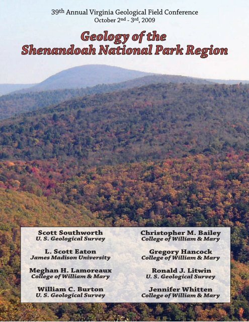 Geology of the Shenandoah National Park Region - Csmres Jmu ...