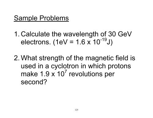 Teaching Modern Physics - QuarkNet - Fermilab