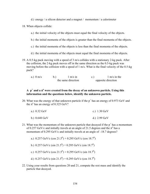 Teaching Modern Physics - QuarkNet - Fermilab