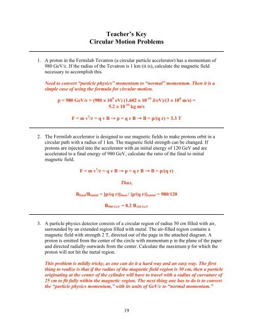 Teaching Modern Physics - QuarkNet - Fermilab