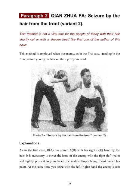 CHIN NA FA: Skill of Catch and Hold. - Hung Gar Kung Fu