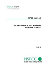 An introduction to child protection legislation in the UK - nspcc