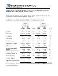 Q3 2012 Financial Statements - Sheng Siong