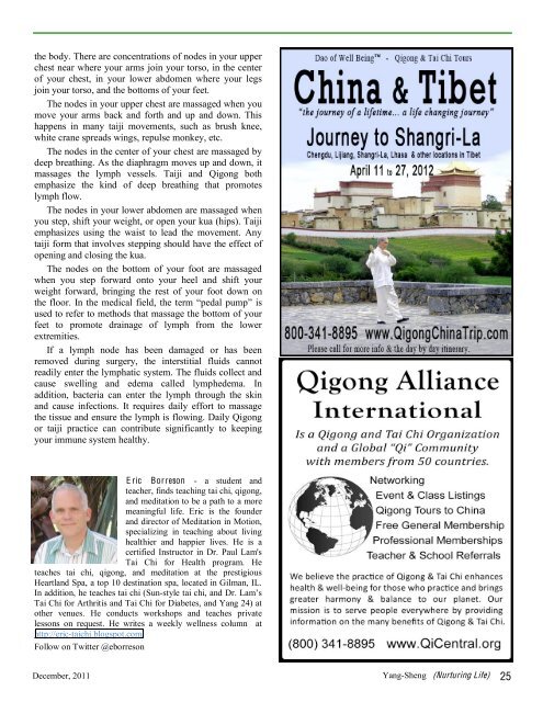 Download the December issue of Yang-Sheng as
