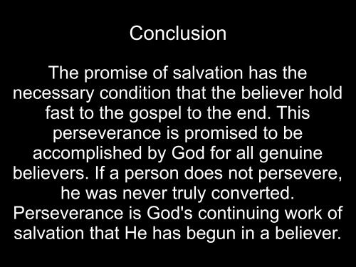 The Gospel, Perseverance & Assurance - Dropbox