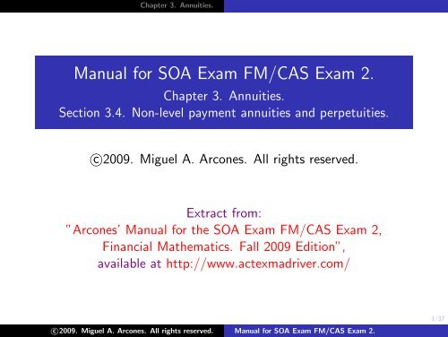 Non-level payment annuities and perpetuities