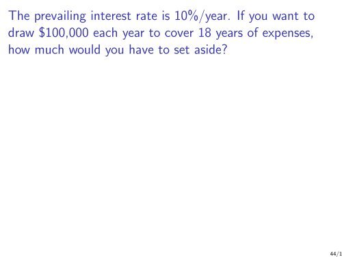 Perpetuities and Annuities - Corporate Finance - Ivo Welch