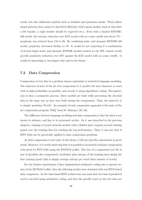 Statistical Language Models based on Neural Networks - Faculty of ...