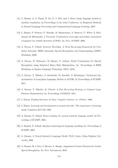 Statistical Language Models based on Neural Networks - Faculty of ...