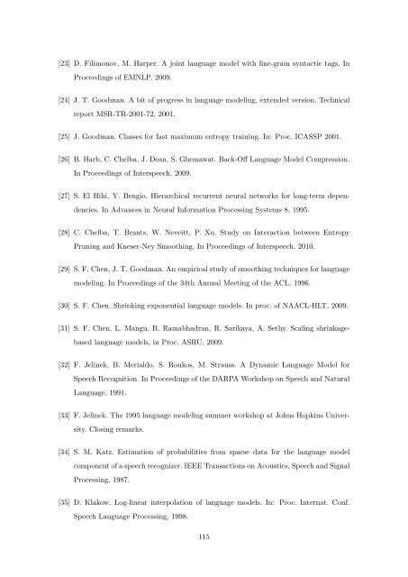 Statistical Language Models based on Neural Networks - Faculty of ...