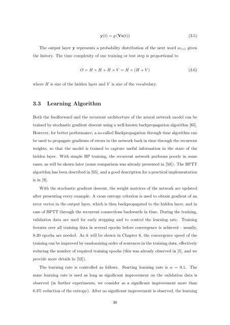 Statistical Language Models based on Neural Networks - Faculty of ...