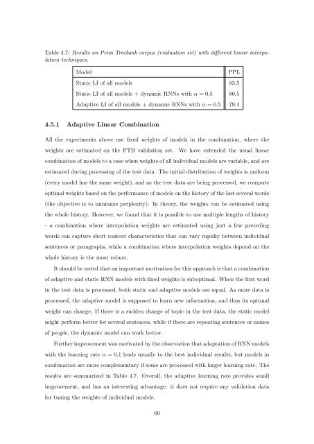 Statistical Language Models based on Neural Networks - Faculty of ...