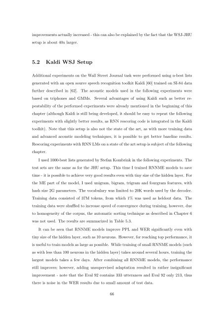 Statistical Language Models based on Neural Networks - Faculty of ...