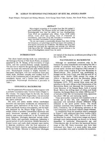 26. Albian to Senonian Palynology of Site 364 - Deep Sea Drilling ...