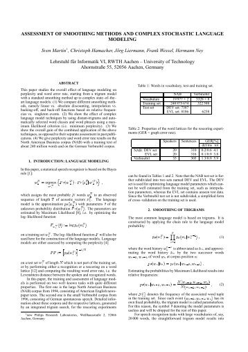 n o h Y - Www I6 Informatik Rwth Aachen - RWTH Aachen University