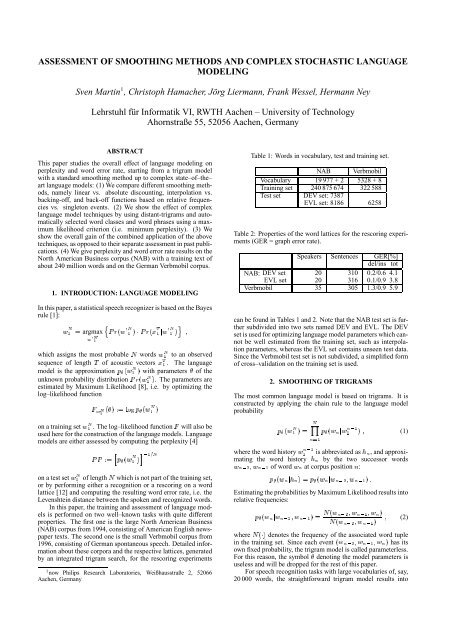 n o h Y - Www I6 Informatik Rwth Aachen - RWTH Aachen University