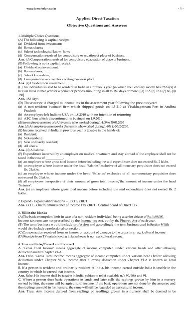 Multiple Choice Questions Icwahelpn Co In Multiple Choice Questions Icwahelpn Co In