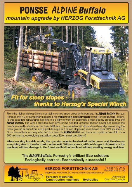 PONSSE Buffalo ALPINE - Herzog Forsttechnik