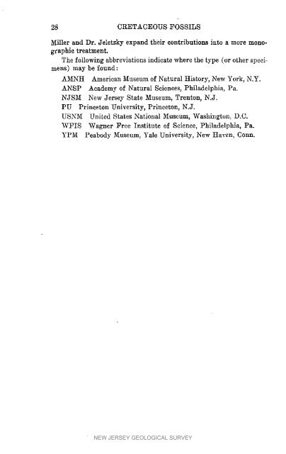 NJGS - Bulletin 61-I. The Cretaceous Fossils of NJ - State of New ...