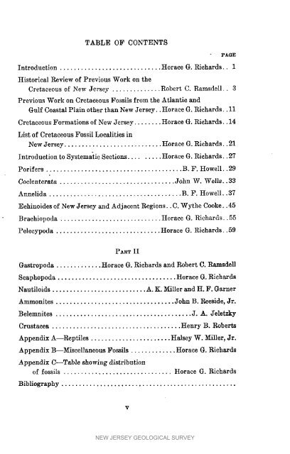 NJGS - Bulletin 61-I. The Cretaceous Fossils of NJ - State of New ...