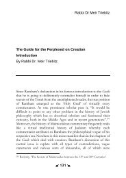 Rabbi Dr Meir Triebitz 131 The Guide for the Perplexed on Creation ...