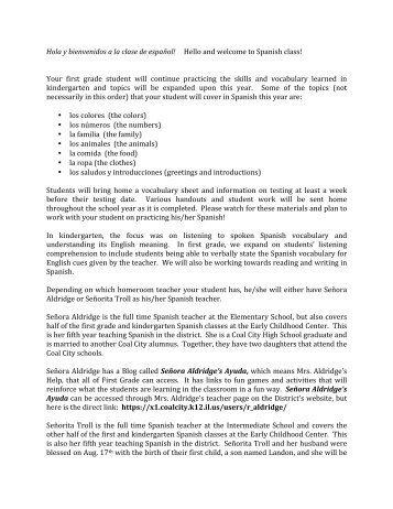 welcome letter from teacher