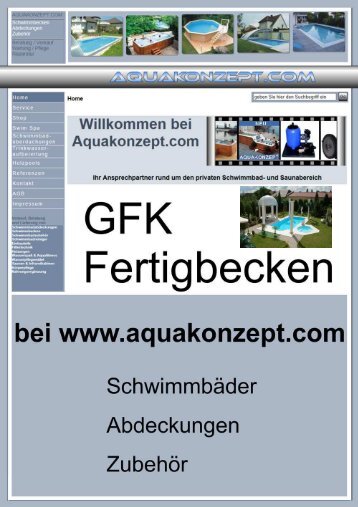 Aquakonzept - Schwimmbecken, Abdeckungen - Zubehör