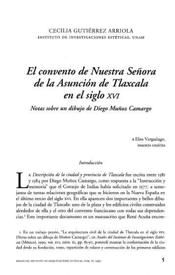 El convento de Nuestra Señora de la Asunción de Tlaxcala ... - UNAM