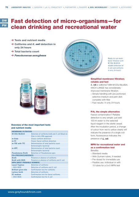 HACH LANGE drinking water analysis