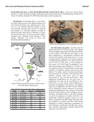 Ksar Ghilane (KG): A New Meteorite Dense Collection - Lunar and ...