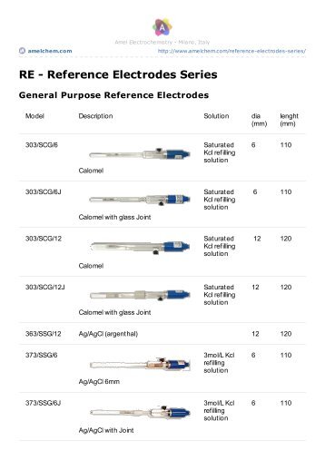 RE - Reference Electrodes Series - ABStrumenti
