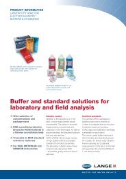 Buffer and standard solutions for laboratory and ... - HACH LANGE