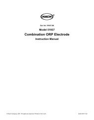 ORP Combination Electrode, Model 51937-Instruction Manual - Hach