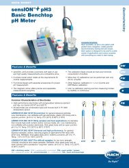 Hach sensION+ pH3 pH General Benchtop Kit Specification