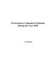 Annual Report for the Year 2008 - Persecution of Ahmadiyya Muslim ...