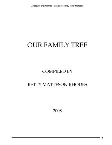 OUR FAMILY TREE - Red-Thread