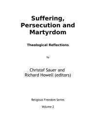 Suffering, Persecution and Martyrdom - International Institute for ...