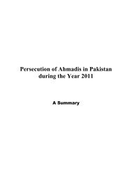 Persecution of Ahmadis in Pakistan during the Year 2011