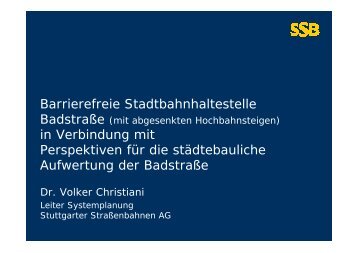 Präsentation zur Beschlussfassung in Gemeinde- und ... - SSB