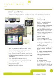 Datasheet 10A-36 (issue 2.0) Train Sentinel - Invensys Rail