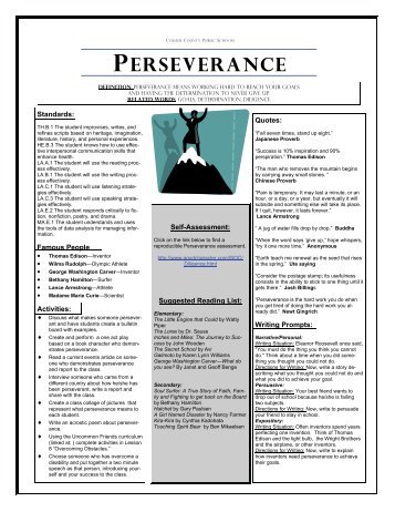 PERSEVERANCE - Collier County Public Schools